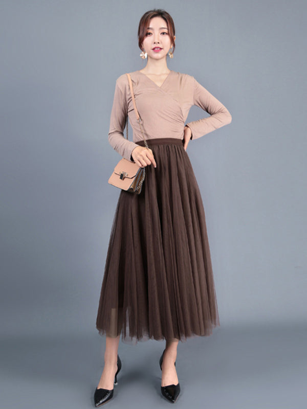 Women's A-Line Skirt Mid Length Skirt kakaclo