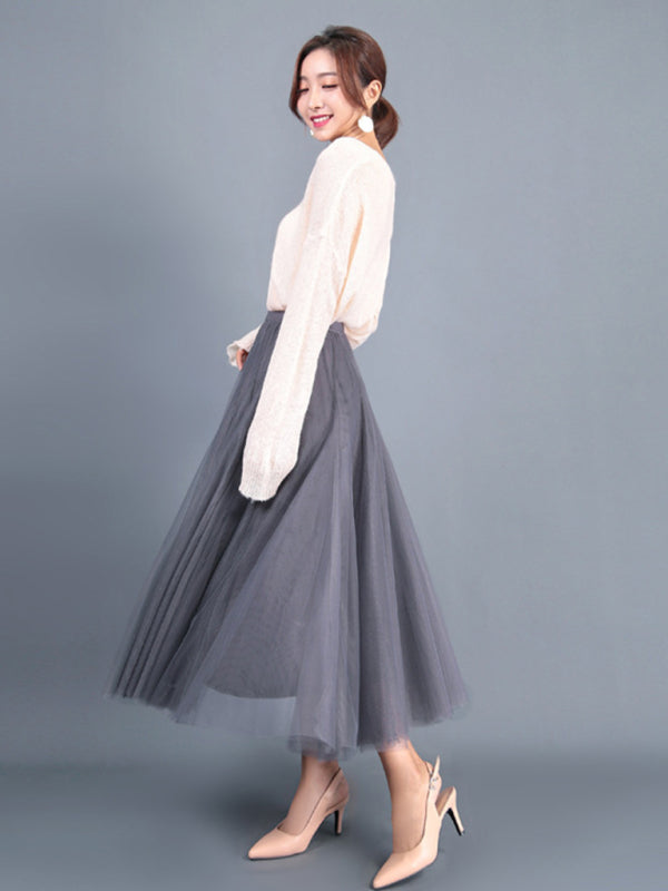 Women's A-Line Skirt Mid Length Skirt kakaclo