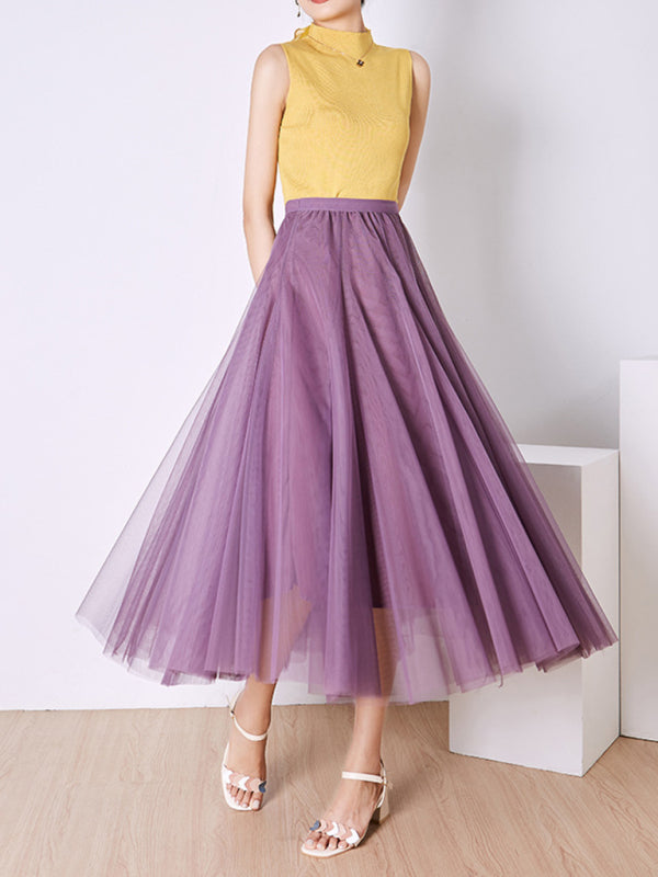Women's A-Line Skirt Mid Length Skirt kakaclo