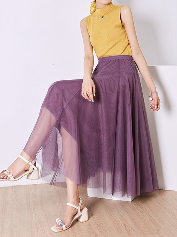 Women's A-Line Skirt Mid Length Skirt kakaclo