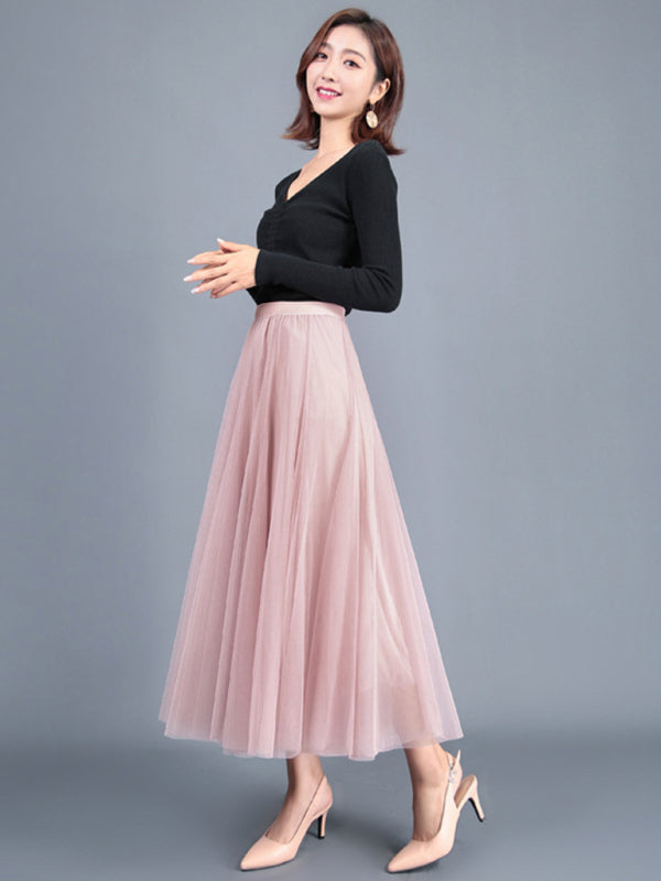 Women's A-Line Skirt Mid Length Skirt kakaclo