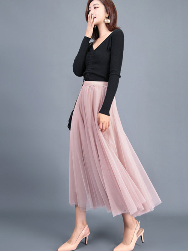 Women's A-Line Skirt Mid Length Skirt kakaclo