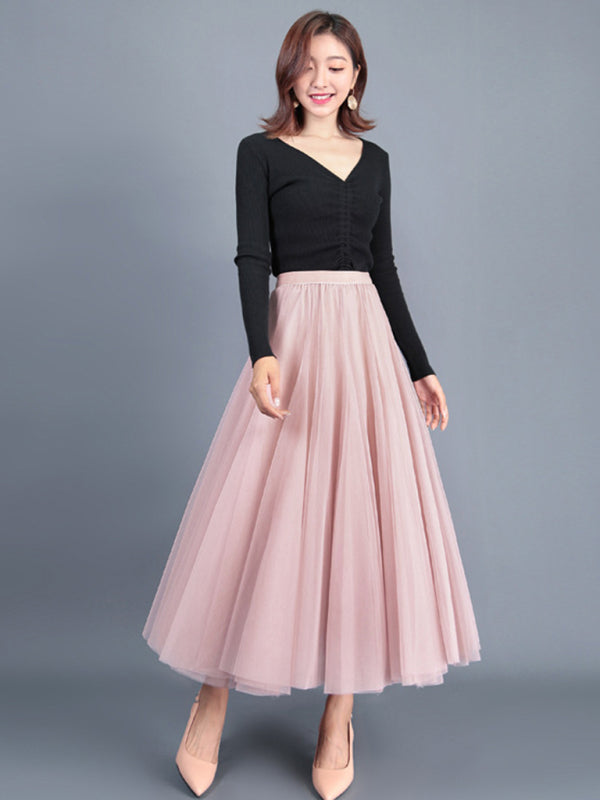 Women's A-Line Skirt Mid Length Skirt kakaclo