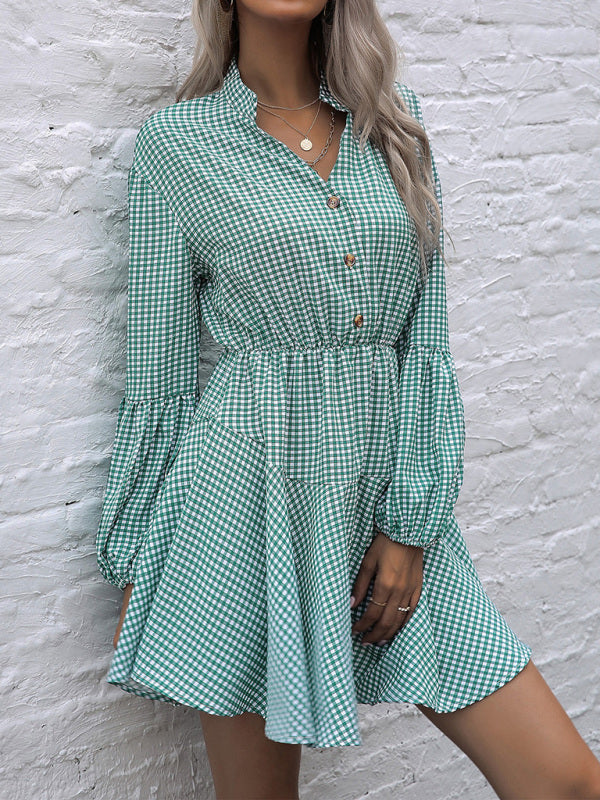 fashion standing collar leopard print dress kakaclo