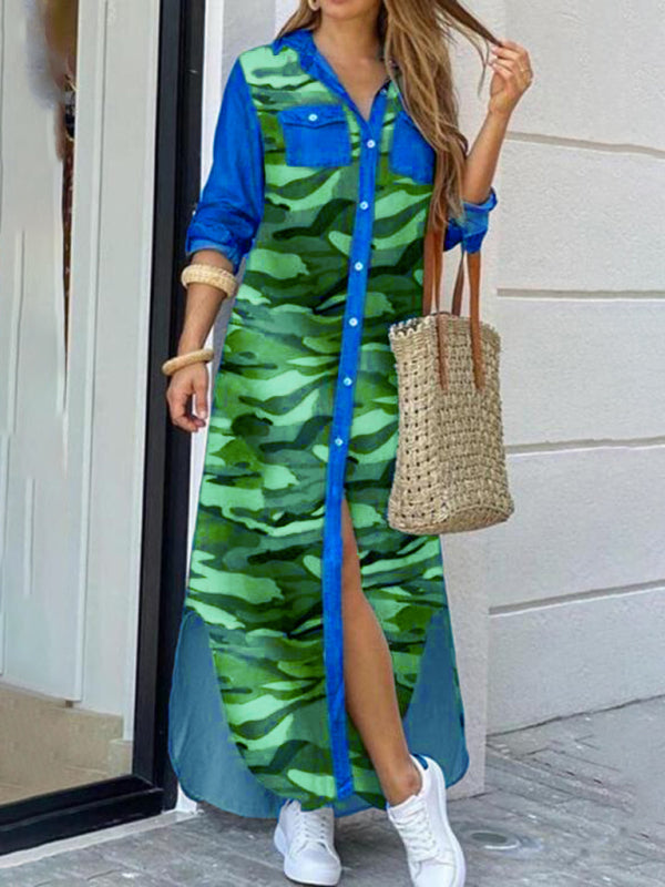 fashion shirt long dresses dresses BLUE ZONE PLANET