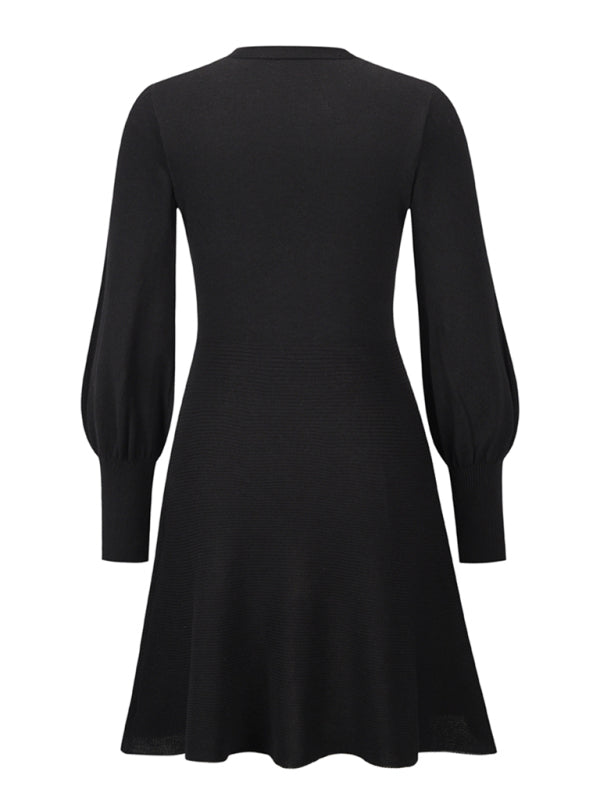 slim and thin bottoming sweater dress BLUE ZONE PLANET