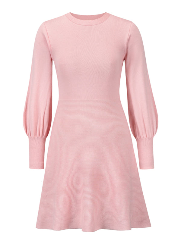 slim and thin bottoming sweater dress BLUE ZONE PLANET
