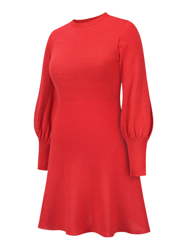 slim and thin bottoming sweater dress BLUE ZONE PLANET