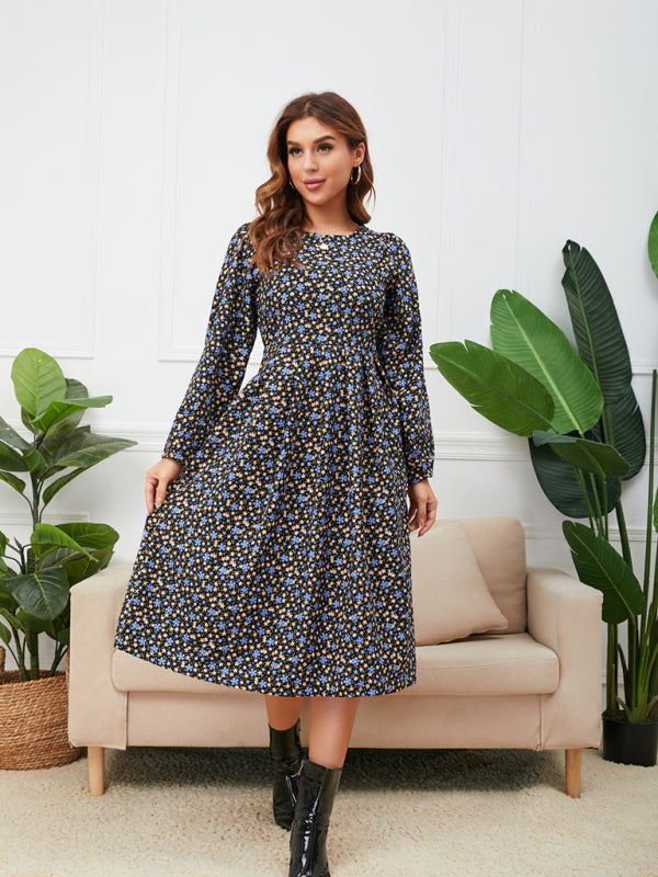 Blue Zone Planet | Women's square neck floral hem dress kakaclo