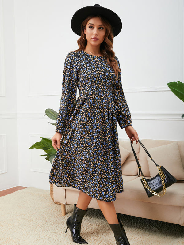 Blue Zone Planet | Women's square neck floral hem dress kakaclo