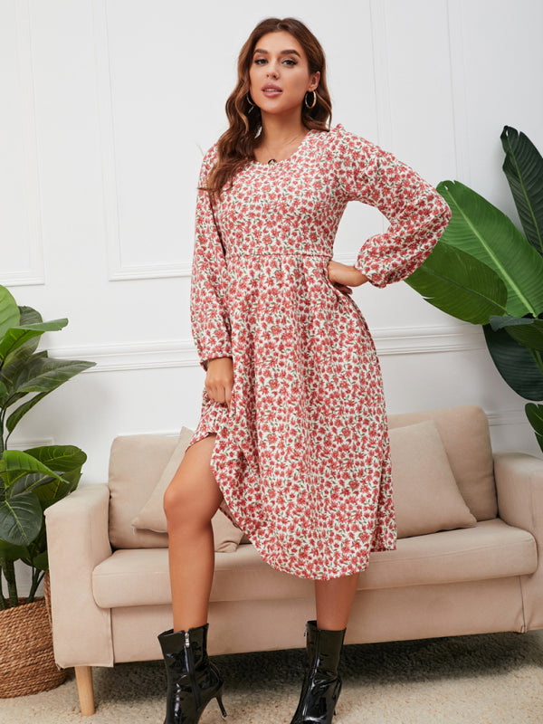 Blue Zone Planet | Women's square neck floral hem dress kakaclo