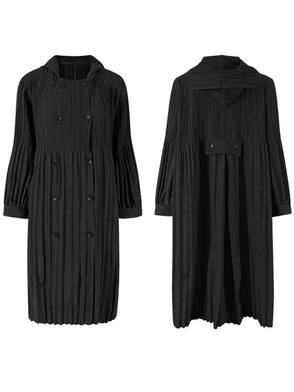 Mid Length Double Breasted Jacket Cardigan kakaclo
