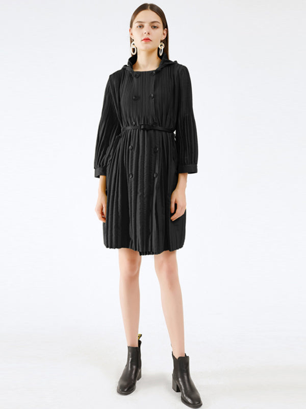 Mid Length Double Breasted Jacket Cardigan kakaclo