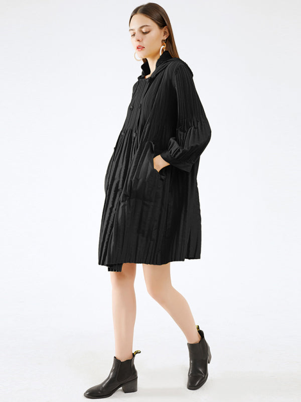 Mid Length Double Breasted Jacket Cardigan kakaclo