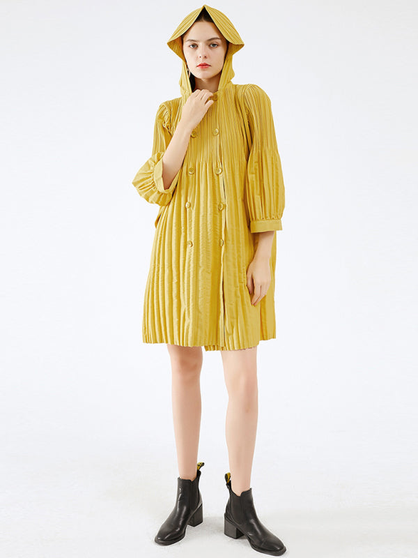 Mid Length Double Breasted Jacket Cardigan kakaclo
