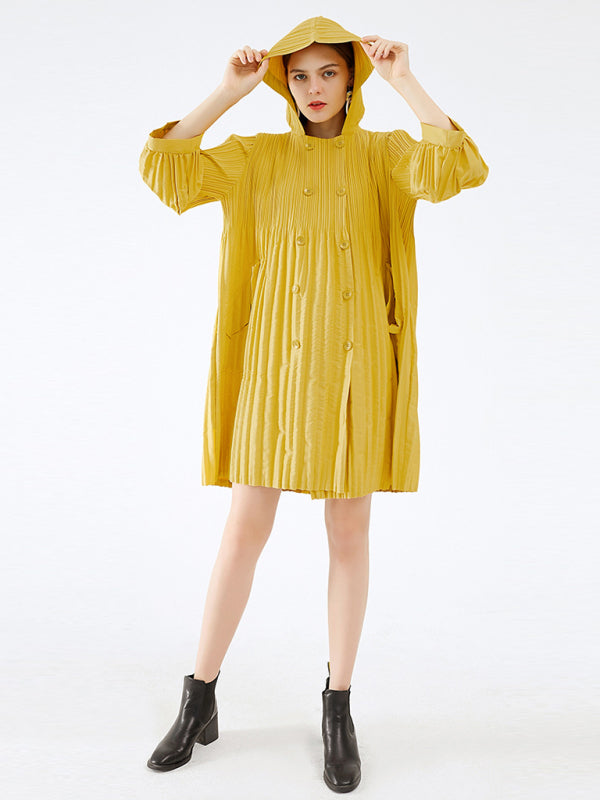 Mid Length Double Breasted Jacket Cardigan kakaclo