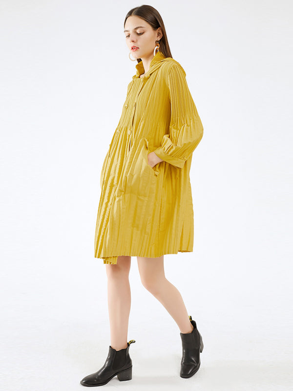 Mid Length Double Breasted Jacket Cardigan kakaclo