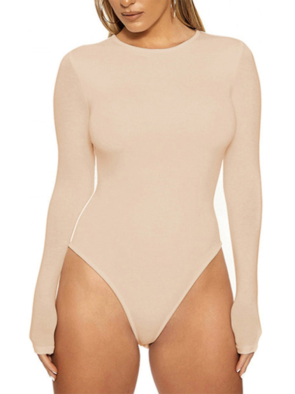 Blue Zone Planet | bottoming tops long-sleeved tight-fitting jumpsuit BLUE ZONE PLANET