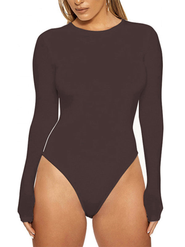 Blue Zone Planet | bottoming tops long-sleeved tight-fitting jumpsuit BLUE ZONE PLANET