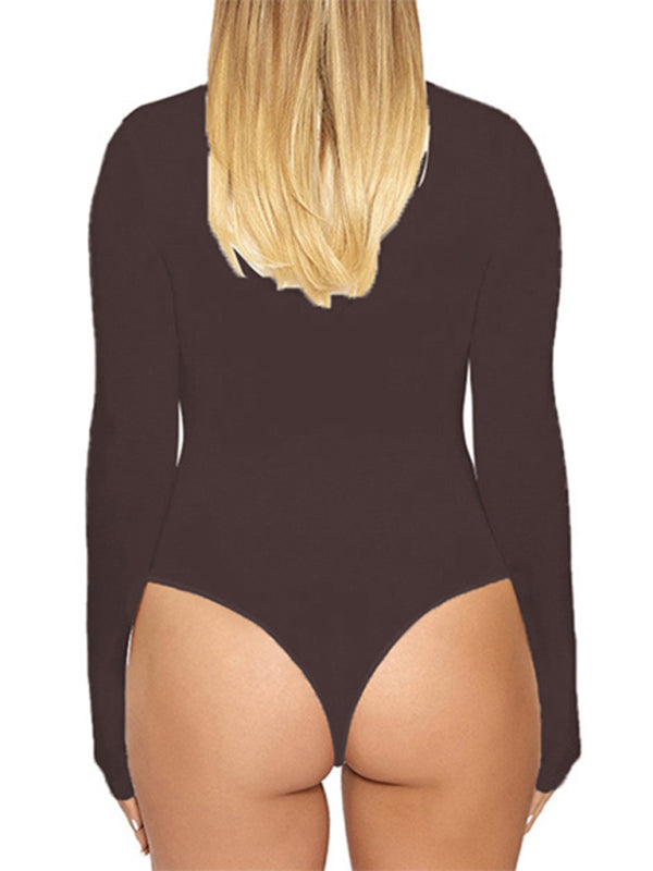 Blue Zone Planet | bottoming tops long-sleeved tight-fitting jumpsuit BLUE ZONE PLANET