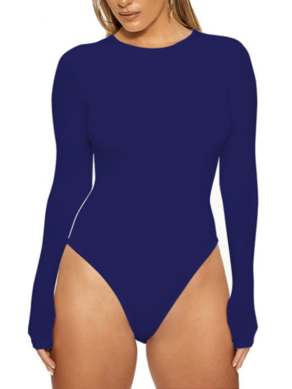 Blue Zone Planet | bottoming tops long-sleeved tight-fitting jumpsuit BLUE ZONE PLANET