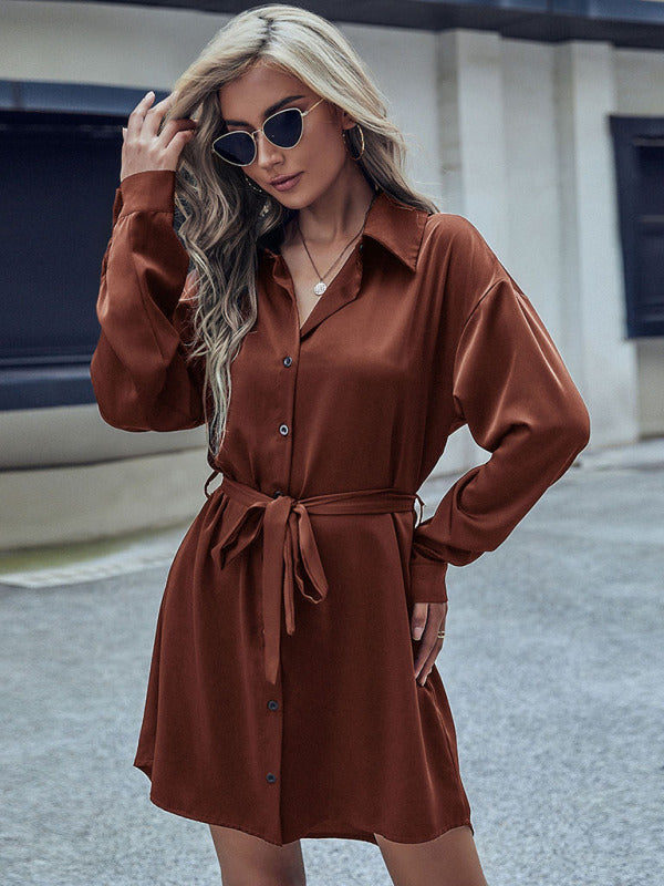 Blue Zone Planet | commuter style French long-sleeved dress BLUE ZONE PLANET