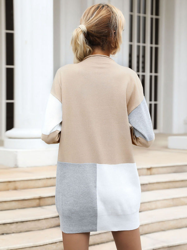 Blue Zone Planet | round neck color blocking jersey dress (without belt) BLUE ZONE PLANET