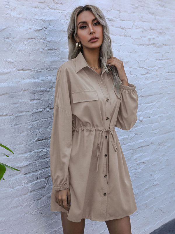 Fashion long -sleeved bottoming wild dress BLUE ZONE PLANET