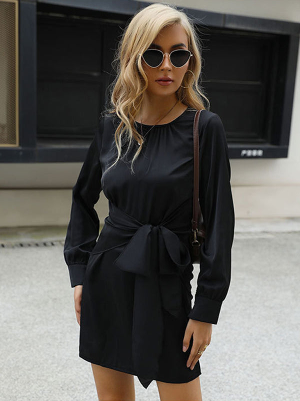 Fashion long -sleeved bottoming wild dress BLUE ZONE PLANET