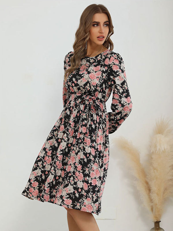 product long -sleeved long -sleeved base fashion dress kakaclo