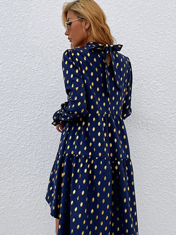 long -sleeved fashion versatile dress BLUE ZONE PLANET