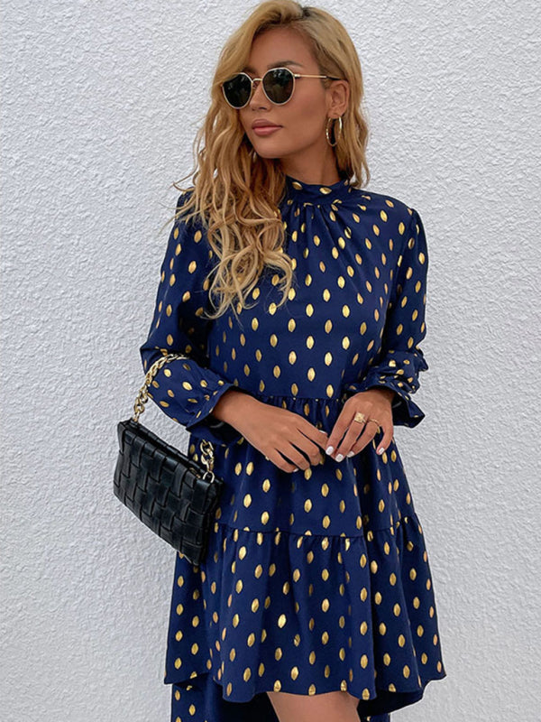 long -sleeved fashion versatile dress BLUE ZONE PLANET