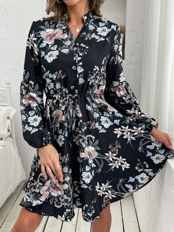 product long -sleeved long -sleeved base fashion dress kakaclo