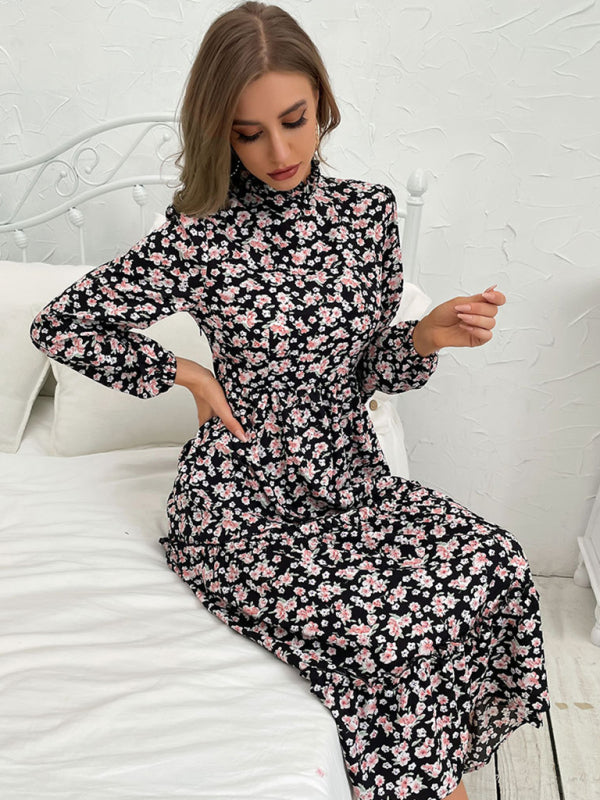 product long -sleeved long -sleeved base fashion dress kakaclo