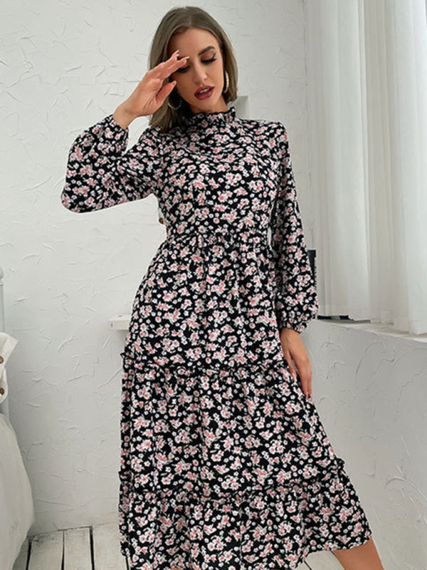 product long -sleeved long -sleeved base fashion dress kakaclo