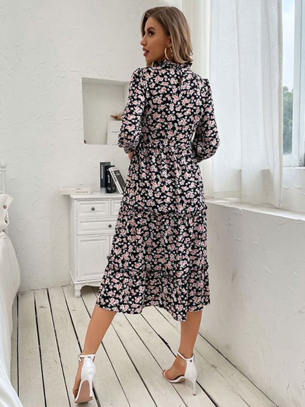 product long -sleeved long -sleeved base fashion dress kakaclo