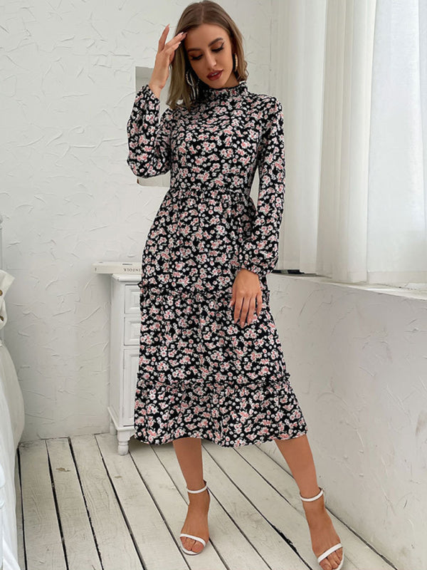 product long -sleeved long -sleeved base fashion dress kakaclo