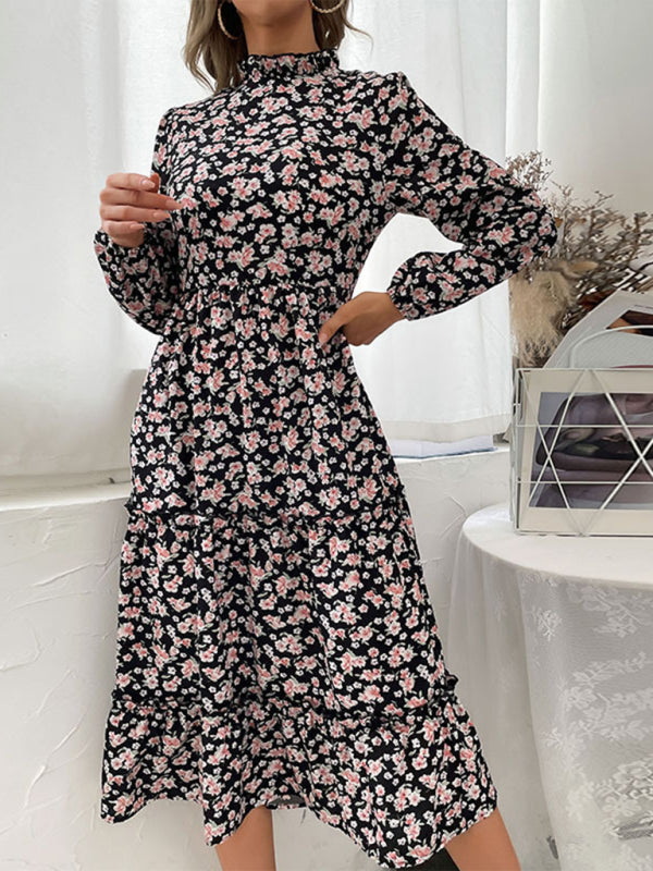 product long -sleeved long -sleeved base fashion dress kakaclo