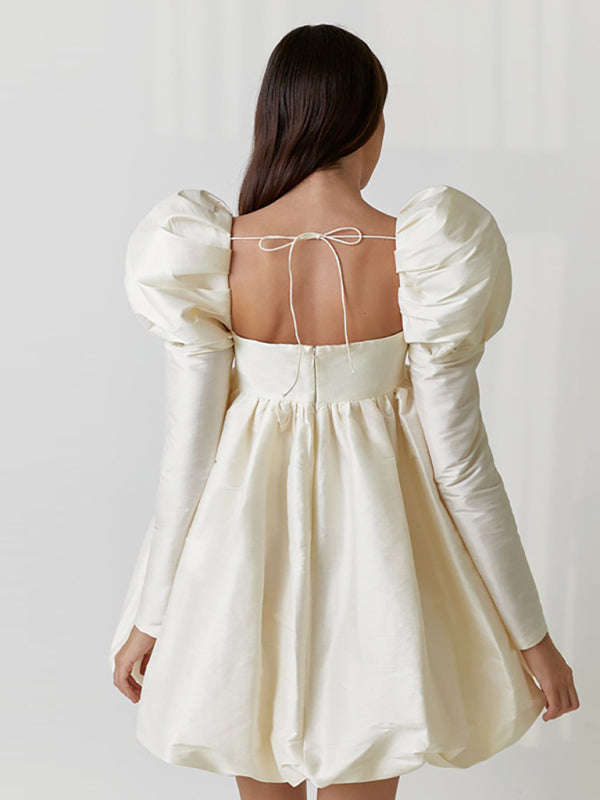 Women's A-skirt lamb leg sleeve dress kakaclo