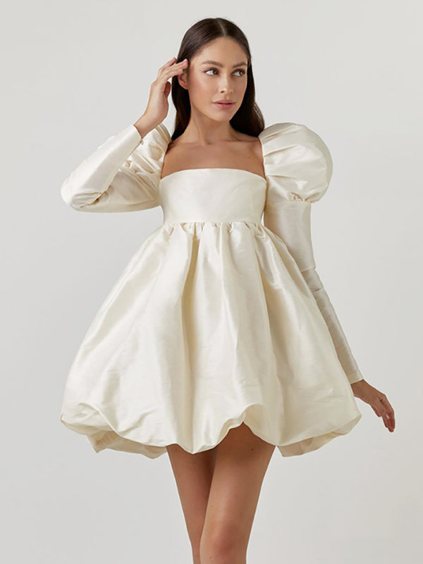 Women's A-skirt lamb leg sleeve dress kakaclo