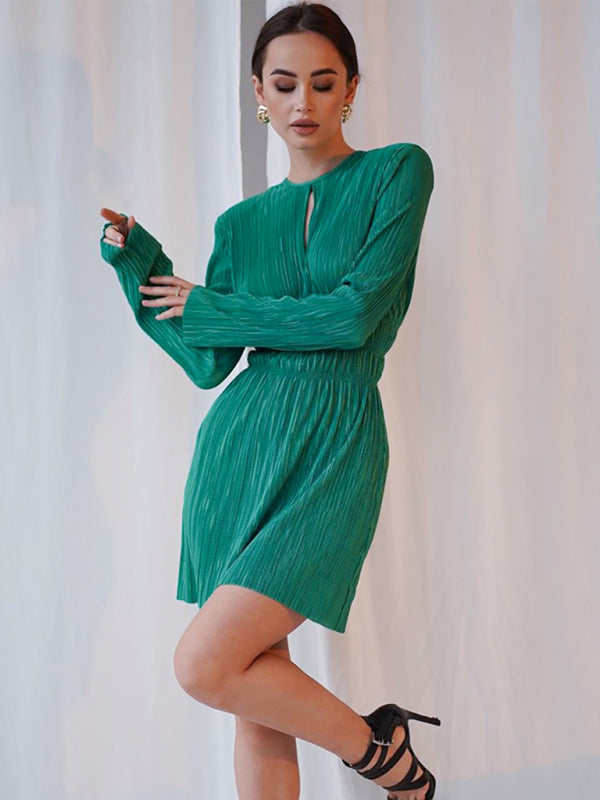 Fashion Pleated Pleated Dress kakaclo