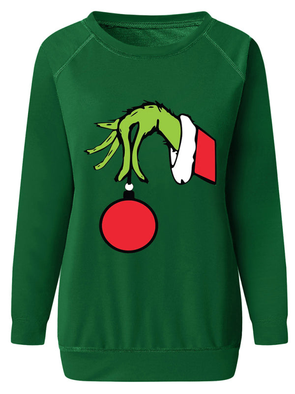 Blue Zone Planet | Women's Christmas Casual Loose New Grinch Stole Christmas Monster kakaclo