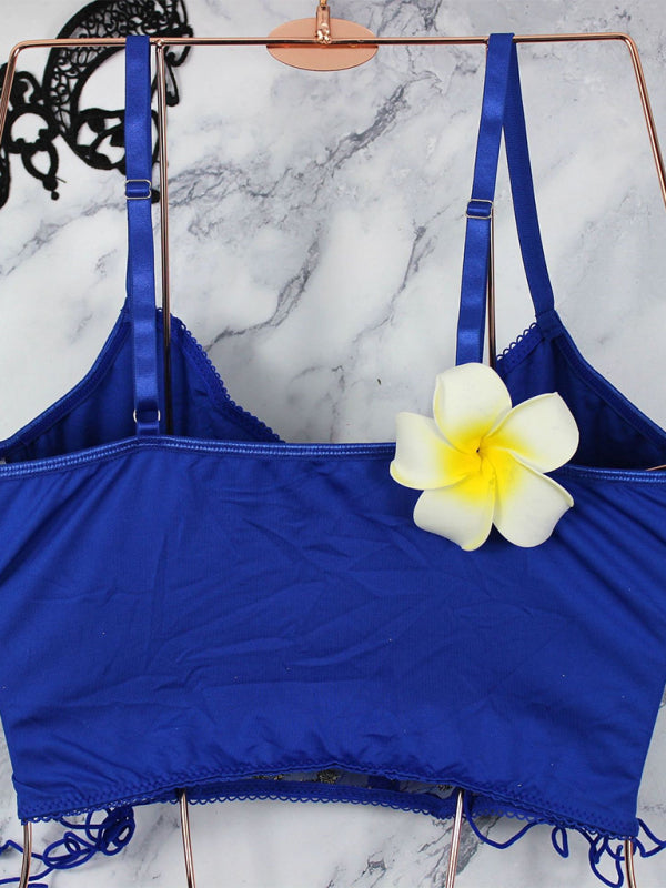 Blue Zone Planet | Women's Contrasting Color Lace Sexy Lingerie kakaclo