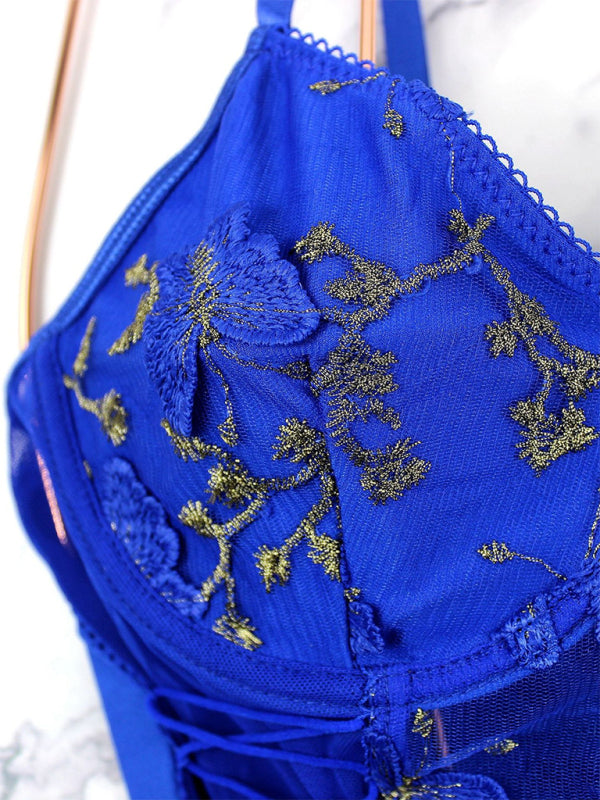 Blue Zone Planet | Women's Contrasting Color Lace Sexy Lingerie kakaclo