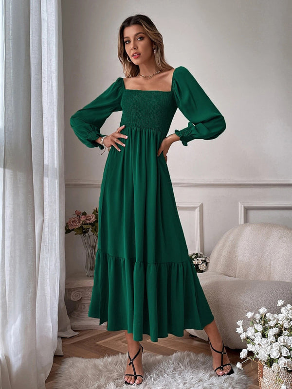 Blue Zone Planet | Hollow Outer Neck Long Sleeve Pullover Dress BLUE ZONE PLANET