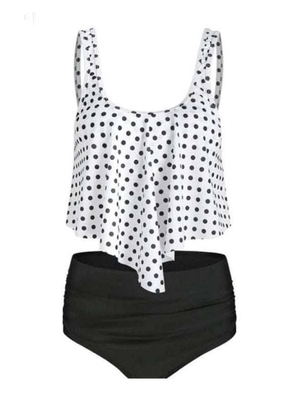 Blue Zone Planet |  Sexy Print High Waist Bikini Ruffle Swimsuit BLUE ZONE PLANET