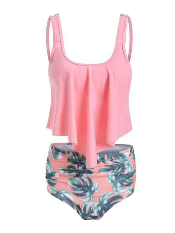 Blue Zone Planet |  Sexy Print High Waist Bikini Ruffle Swimsuit BLUE ZONE PLANET