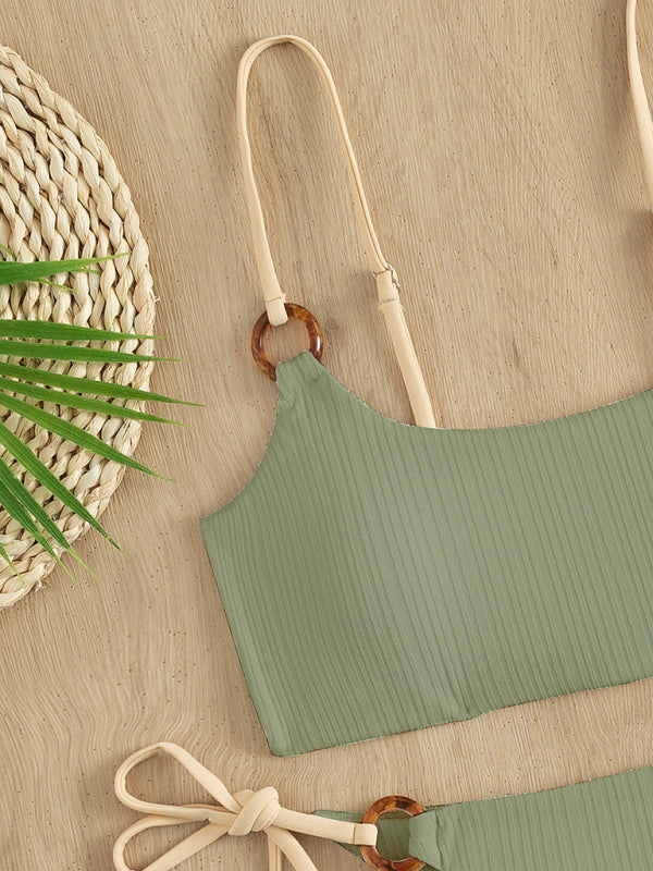 Blue Zone Planet |  Women's solid color hoop sexy bikini sets BLUE ZONE PLANET