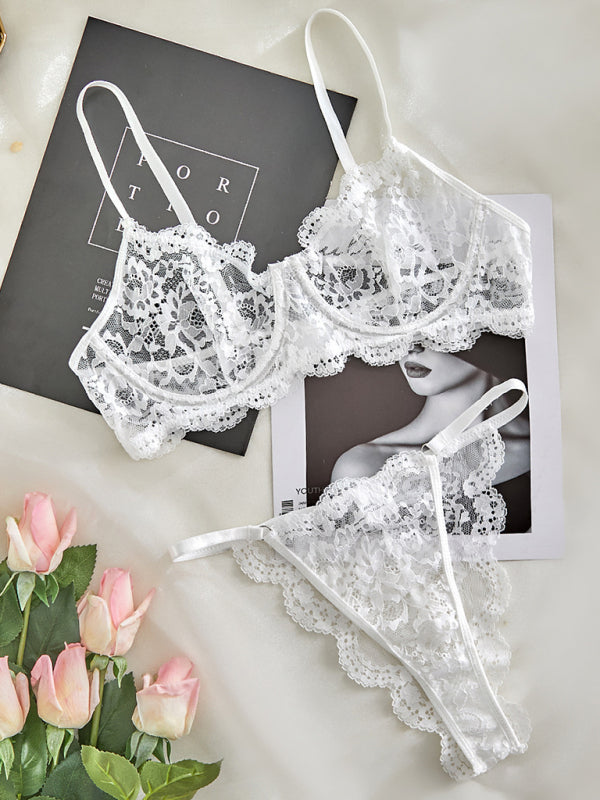 Blue Zone Planet | Women's sexy lace see-through sexy lingerie sets kakaclo
