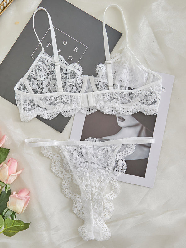 Blue Zone Planet | Women's sexy lace see-through sexy lingerie sets kakaclo